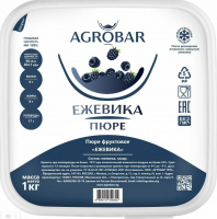 Пюре фруктовое ЕЖЕВИКА зам., 1кг, пл/контейнер, Agrobar, Россия