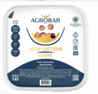 Пюре фруктовое БЕЗ САХАРА МАРАКУЙЯ зам., 1кг, пл/контейнер, Agrobar, Россия